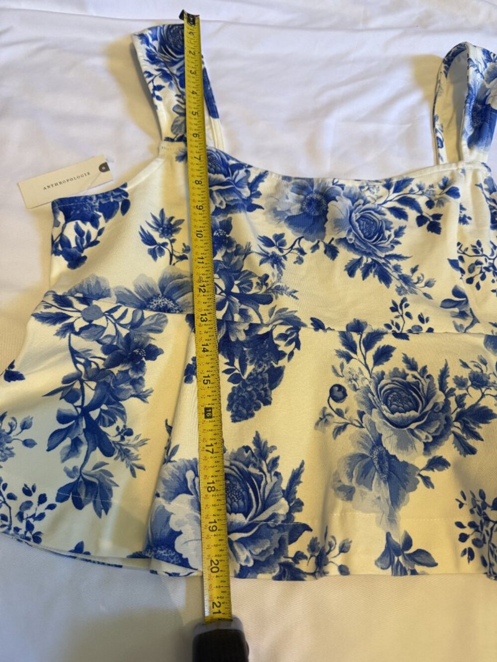 Maeve by Anthropologie Square-Neck Peplum Tank Top XL - Picture 4 of 10